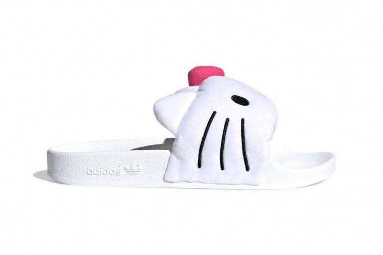 Adidas и Hello Kitty выпустят плюшевые шлепанцы к 50-летию Китти1