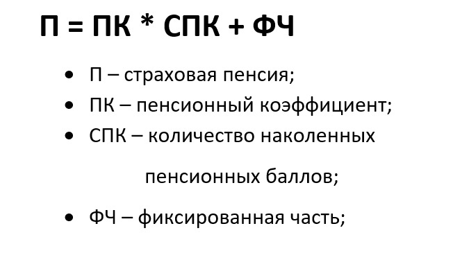 Формула подсчета страховой пенсии в 2024 году