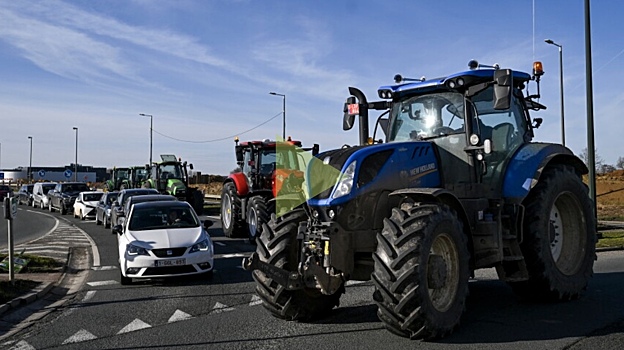 К протестам французских аграриев присоединились фермеры Бельгии