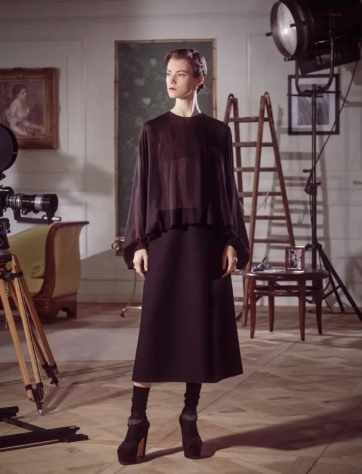 А-образная юбка с блузкой от Dior