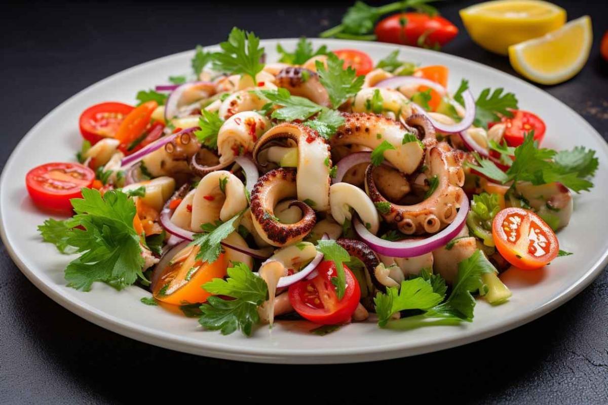 Самые лучшие рецепты салатов на Новый год 2024 с морепродуктами3