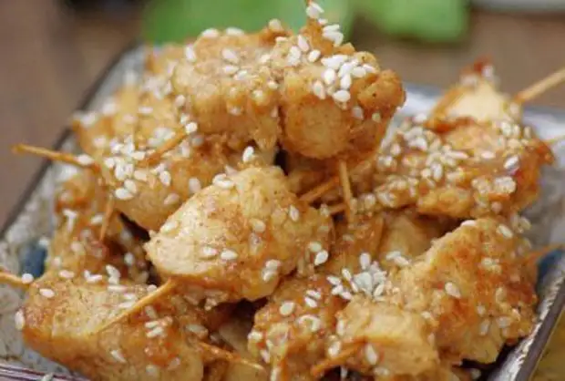 Шашлычки куриные в кунжуте вкусный рецепт с фото пошагово и видео