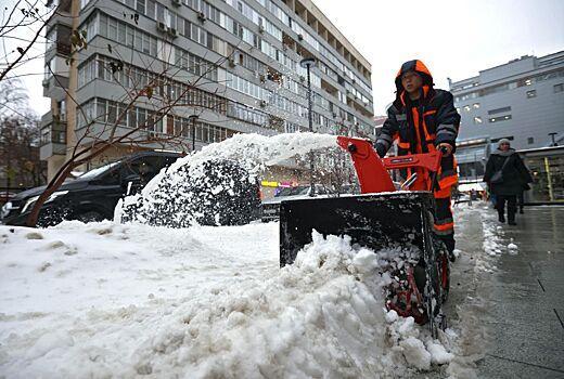 Столичные городские службы ликвидируют последствия снегопада