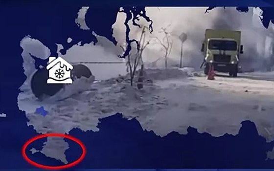 Украинский телеканал показал карту с российским Крымом