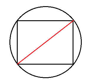 Диагональ равна диаметру