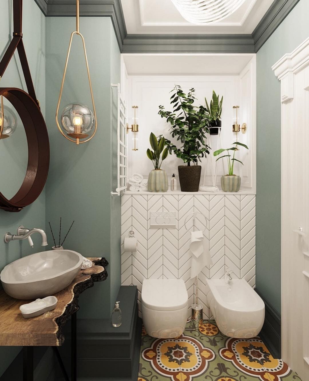 Чем украсить стену в ванной: 10 актуальных вариантов декора16