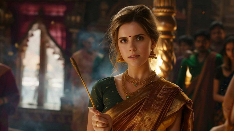 «Гарри Поттер» из Индии: нейросеть показала культовых героев в стиле Болливуда4