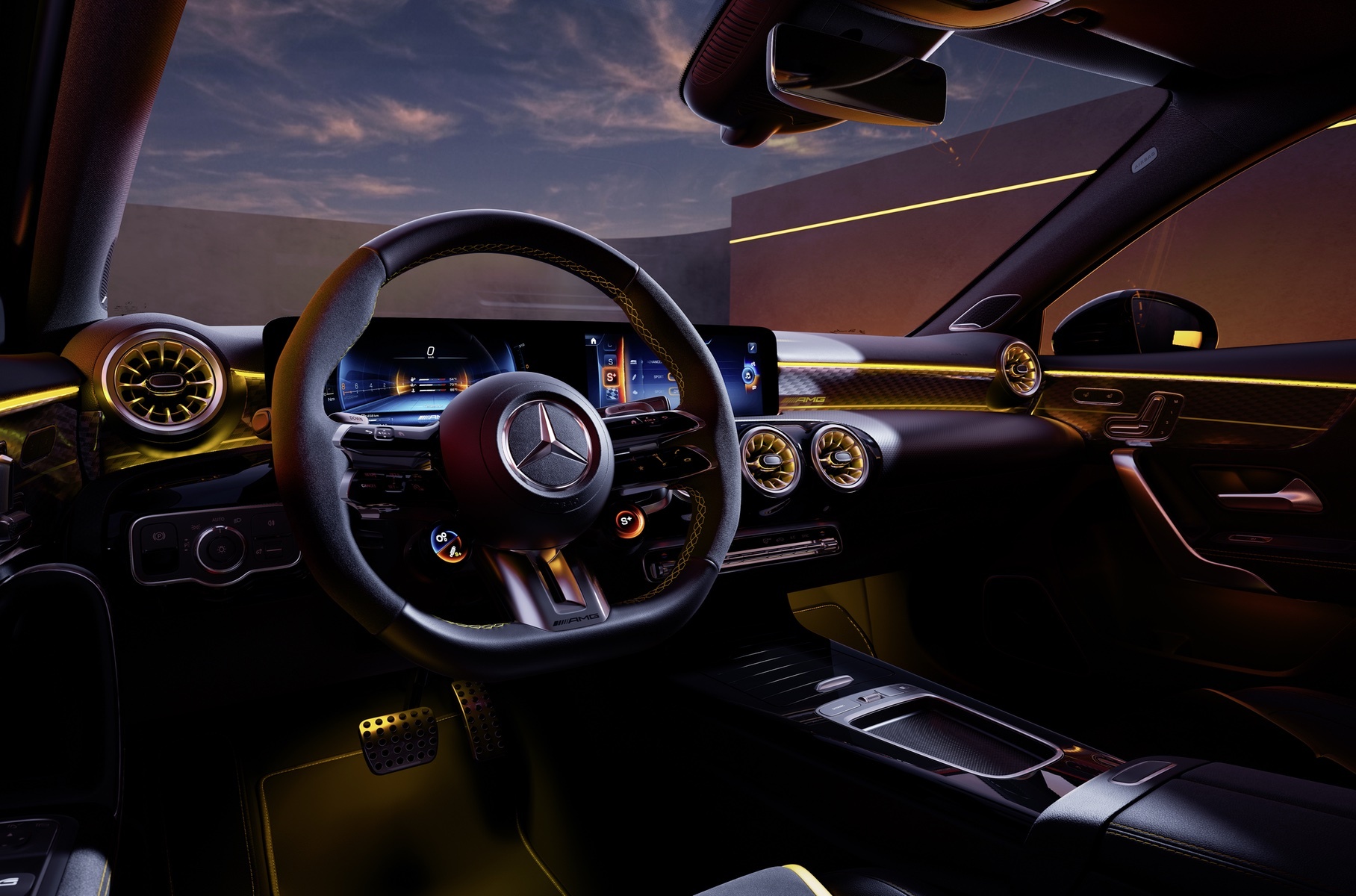 Компактную модель «Мерседеса» впервые окрасили в цвет Mercedes-AMG GT R6