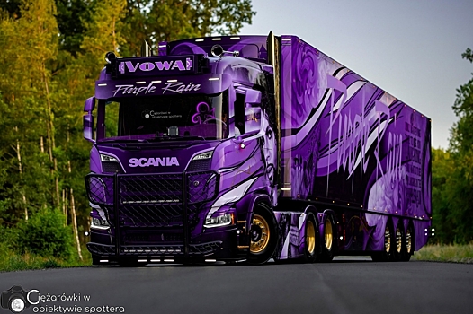 Изучаем крутой проект из Нидерландов: самый фиолетовый грузовик Scania в мире
