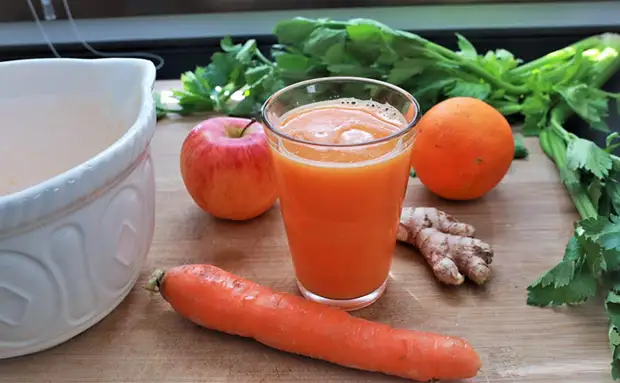 Витаминная «бомба» на каждый день: смешиваем из моркови, имбиря и апельсинов0