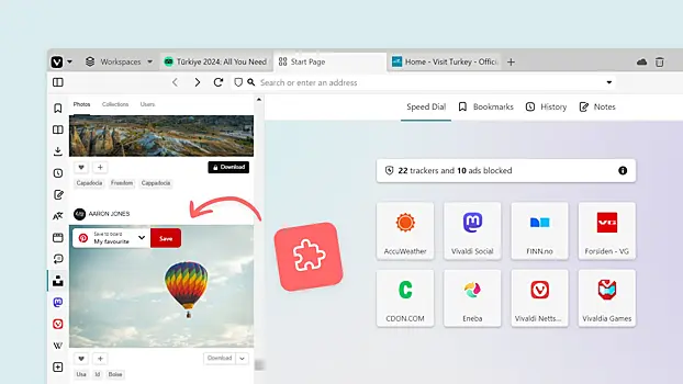 Браузер Vivaldi добавил Chrome-расширения в веб-панели