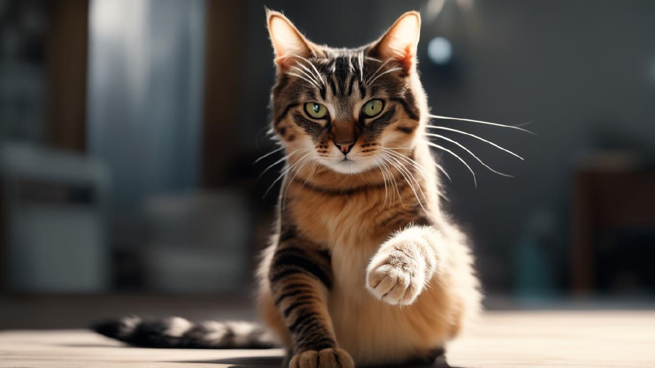 Эксперт назвал причины, по которым кошка может трогать хозяина лапой1