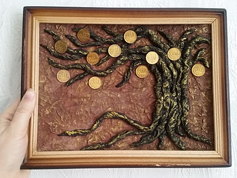 Картина с секретом: делаем денежное дерево своими руками