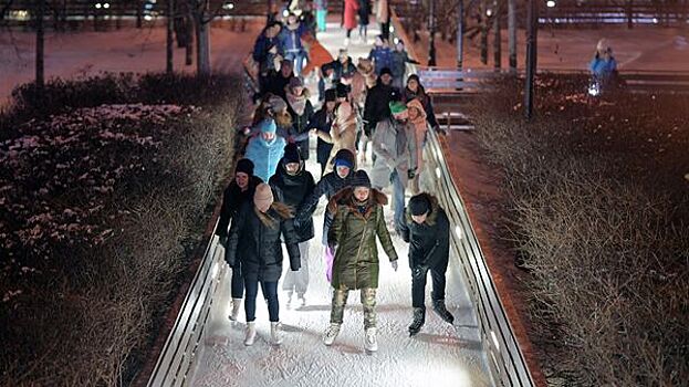 Ледовую аллею на набережной в парке Горького закрыли для посещения