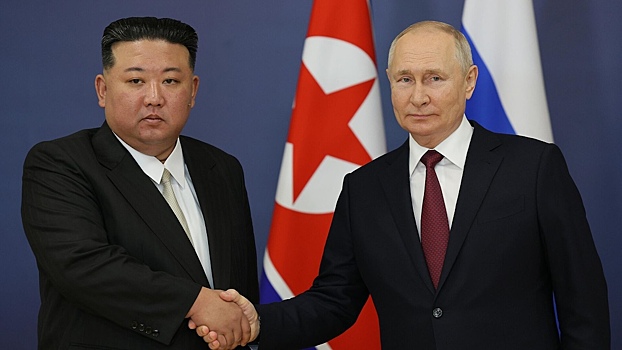 Ким Чен Ын поздравил Путина с переизбранием на пост президента России