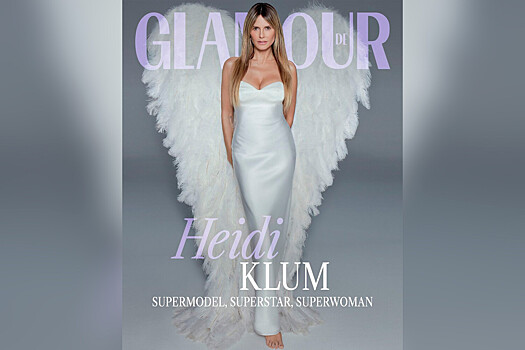 Супермодель Хайди Клум показала фигуру в платье с глубоким декольте