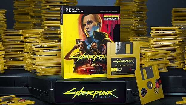 Авторы Cyberpunk 2077 представили полное издание игры на 97619 дискетах