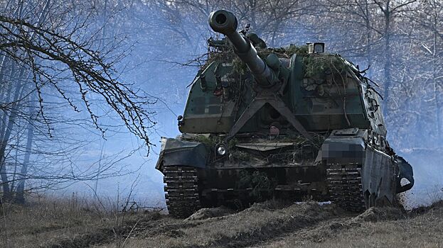 Гаубицы "Мста-Б" уничтожили бронированные цели ВСУ при помощи "Краснополей"