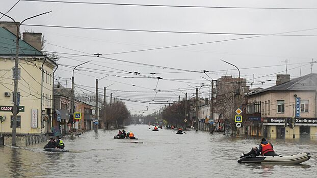 «Роскосмос» показал последствия наводнения в Оренбуржье