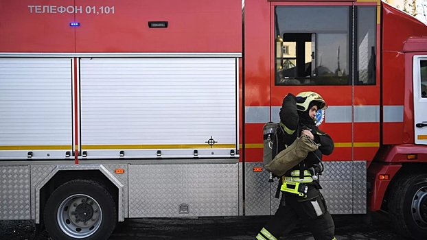 В Курске загорелся рынок из-за сбитого беспилотника