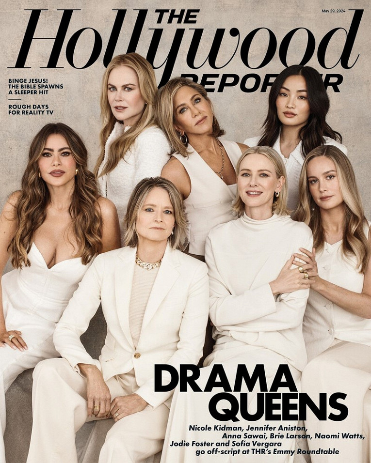 Актрисы Николь Кидман и Дженнифер Энистон снялись в белых образах для журнала1