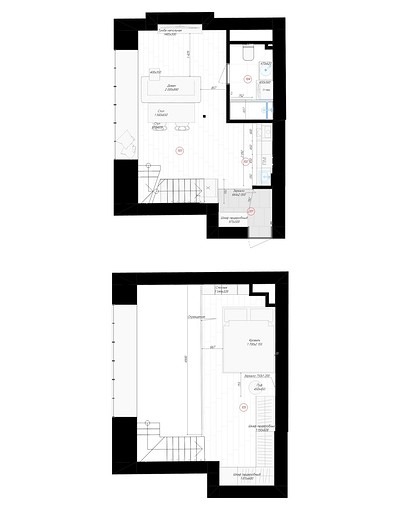 Два этажа на 42 кв. м: как дизайнеру удалось уместить все? Кухня 3 квадрата и спальня на антресоли21