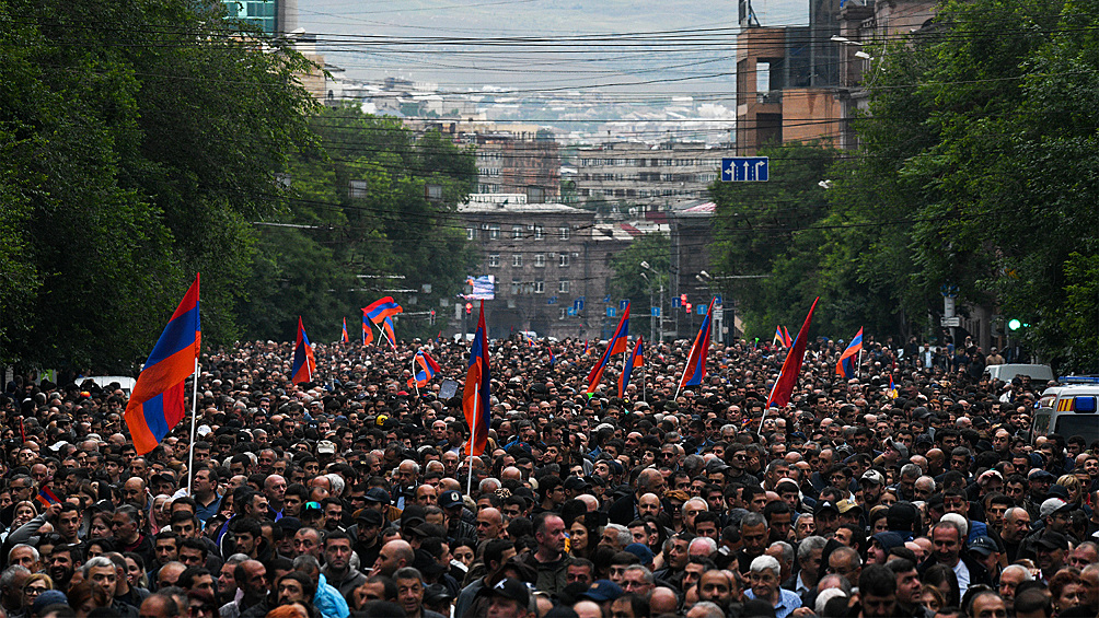 Акция протеста в Ереване, 26 мая 2024 года