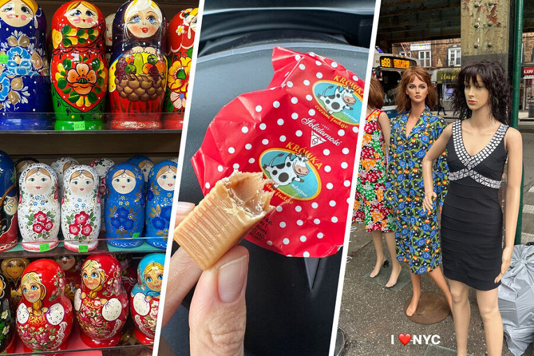 Супермодель Ирина Шейк показала русские конфеты и матрешек в Нью-Йорке1