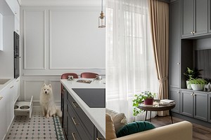 Уютная квартира 67 кв. м для молодоженов и большой собаки: красивая отделка, продуманная мебель и идеи для интерьера собачников0