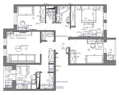 Четыре комнаты для семьи с двумя детьми. Как дизайнеры переделали квартиру с ремонтом 2000-х? Фото до и после46