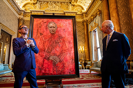Зоозащитники осквернили портрет короля Британии Карла III