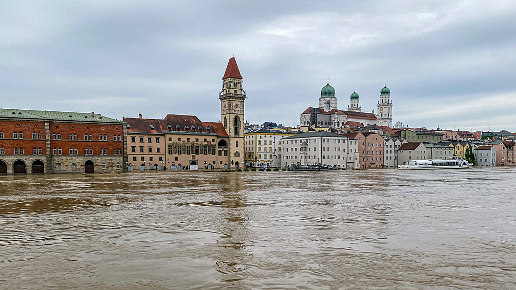 Историческая часть Пассау затоплена водами Дуная