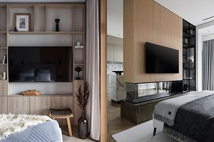 Как повесить телевизор в спальне? 7 стильных примеров от дизайнеров0