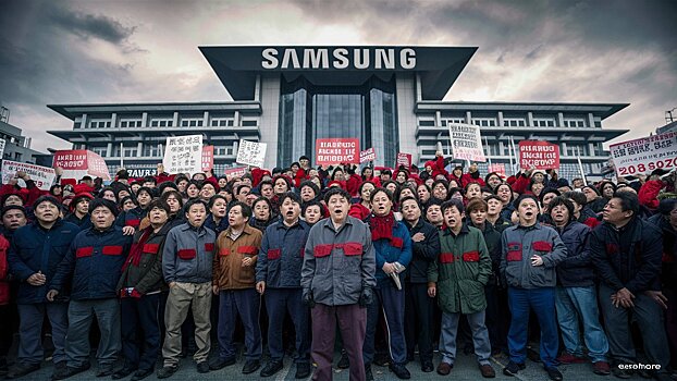 Работники Samsung Electronics впервые устроили забастовку