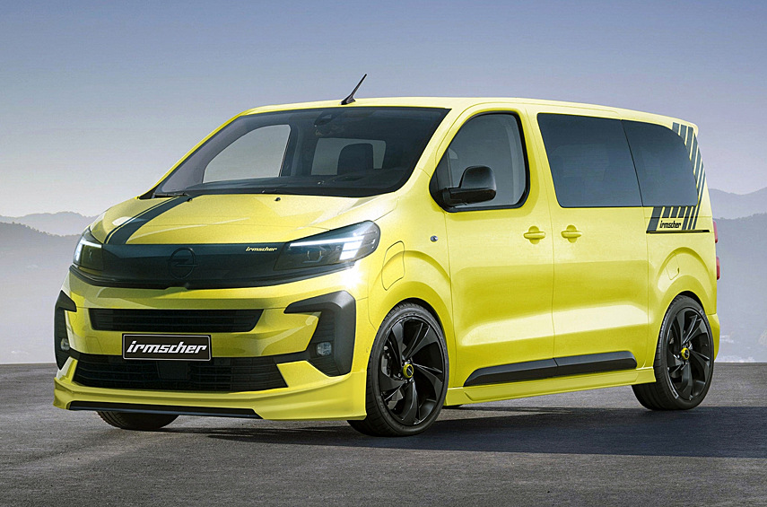 Irmscher Opel Vivaro. Немецкое ателье представило «спортивный» микроавтобус. Новшества во внешнем виде позиционируют не как тюнинг, а как модернизацию нынешнего поколения силами мастерской. Машина получила накладки на оба бампера со встроенным спойлером спереди и подобием диффузора сзади, иные пороги и задний спойлер.