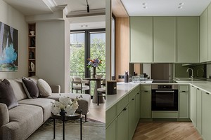 Зеркала, много зелени и ощущение загородного дома: квартира 71 кв. м в районе Патриарших прудов (фото до и после переделки)0