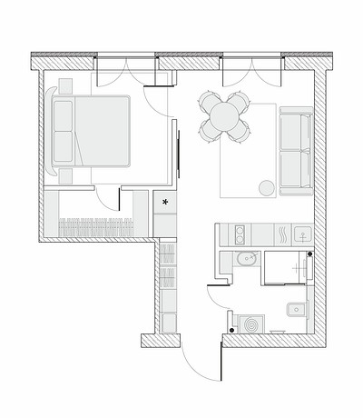 Квартира для мамы: красивая отделка, искусство и атмосфера особняка ХIХ века в однушке 39 кв. м23