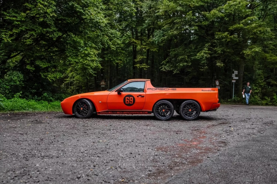 Porsche 944 превратили в необычный шестиколёсный пикап2