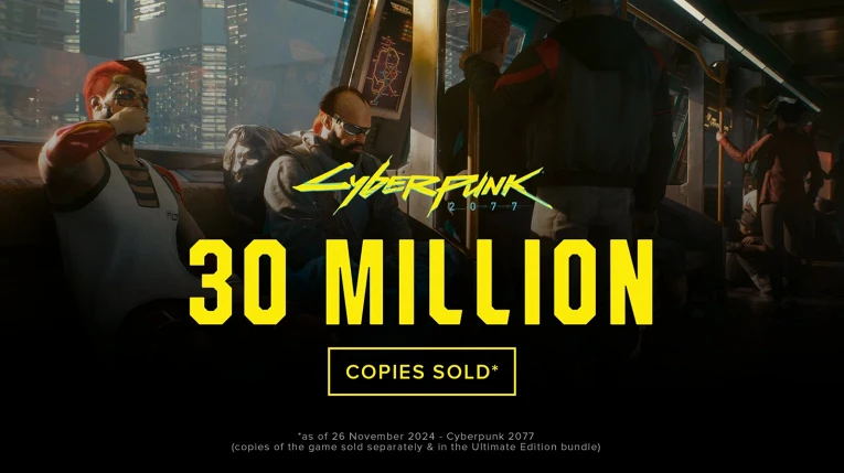 Продажи Cyberpunk 2077 превысили 30 млн копий, а Phantom Liberty — 8 млн копий1